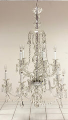 Lampadario cristallo con dieci bracci epoca metà 900