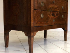 Cassettone lombardo direttorio lastronato intarsiato
