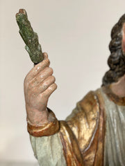 Scultura lignea laccata policroma XVII secolo