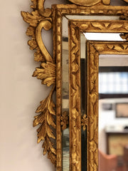 Specchiera legno intagliato e dorato fine XIX secolo