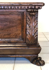 Cassapanca lombarda cremonese . XVII secolo (rare dimensioni )