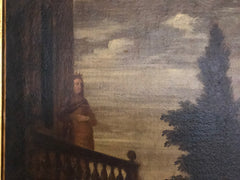 Olio su tela . Betsabea scuola lombarda XVII secolo