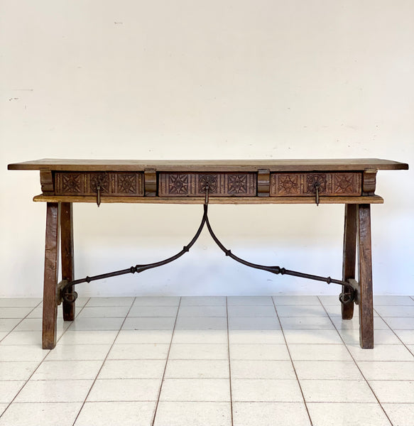 Tavolo scrittoio Luigi XIV a cavalletto epoca 600