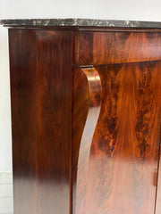 Credenza stipo impero colonne bretelle XIX secolo . Restaurato pronto