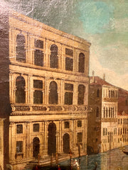 Olio su tela. Venezia canal grande . Francesco Tironi . Cerchia . XVIII secolo