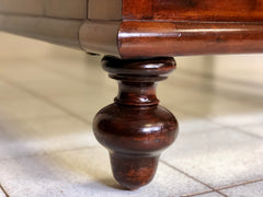 Letto a barca matrimoniale Lombardo noce con torciglioni . Carlo X
