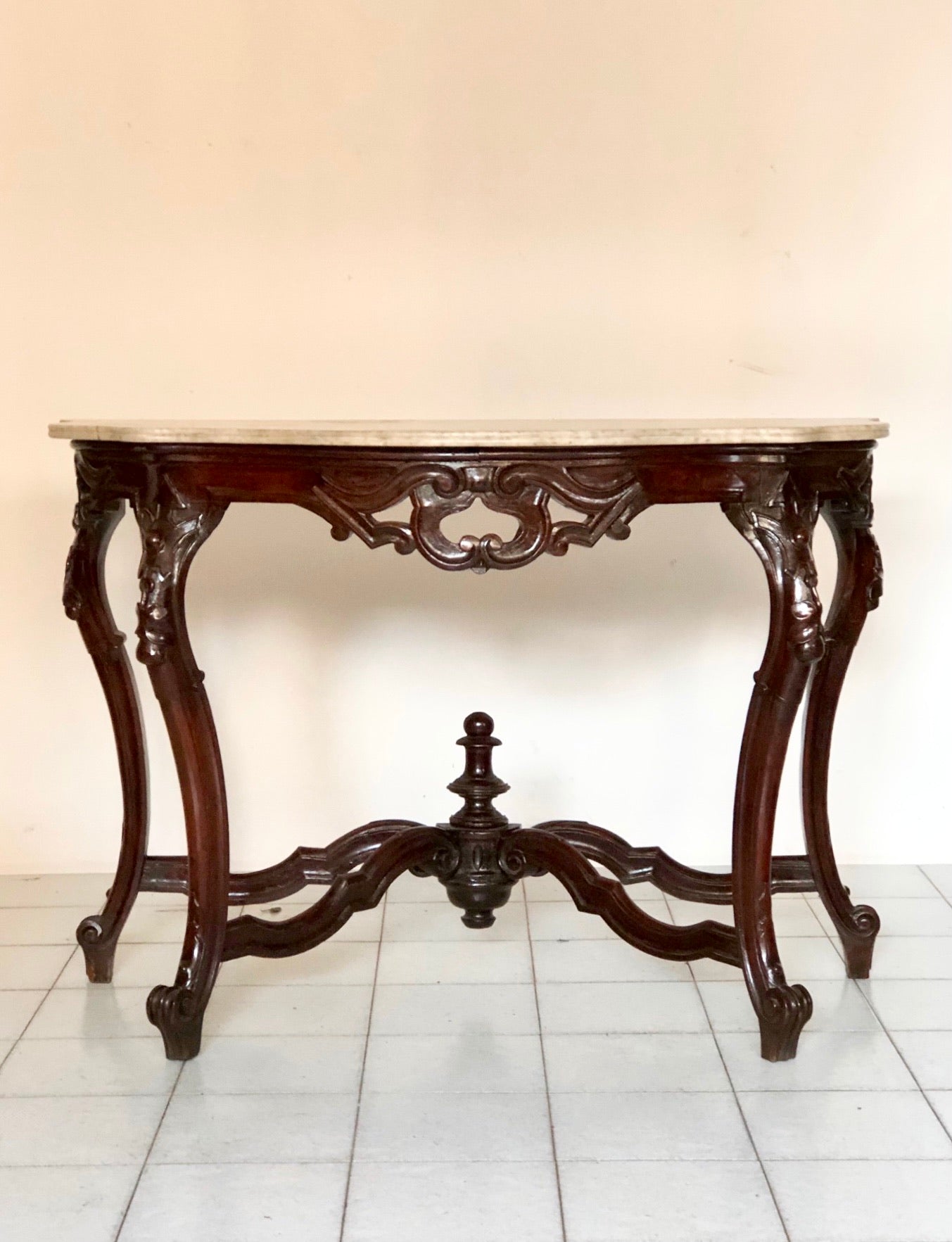 Lombard console table mid 19th century walnut