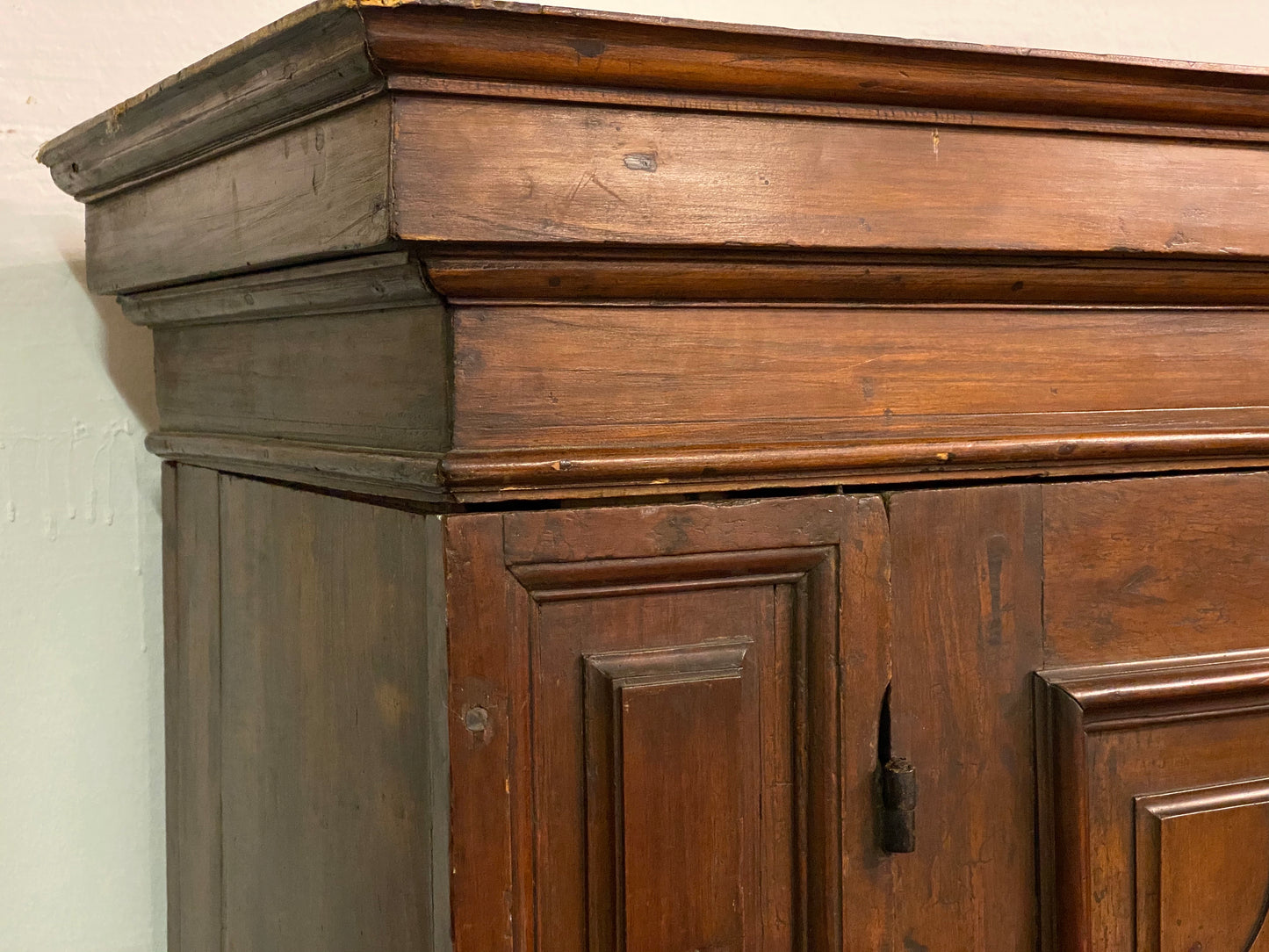 Louis XIV walnut wardrobe. Modena Bologna mid-17th century