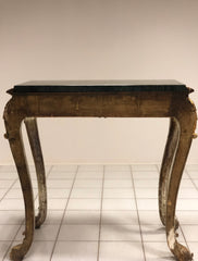 Consolles intagliata dorata argentata piano marmo .XVIII secolo