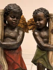 Coppia di Mori veneziani in legno XX secolo