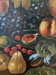 Olio su tela natura morta . Metà XIX secolo