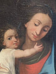 MADONNA CON BAMBINO (OLIO SU TELA) XVII secolo
