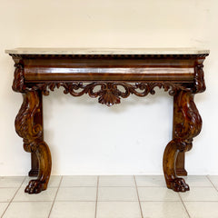 Consolles in piuma di noce periodo Carlo X. Genova inizio XIX secolo