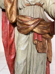 Scultura lignea laccata policroma XVII secolo