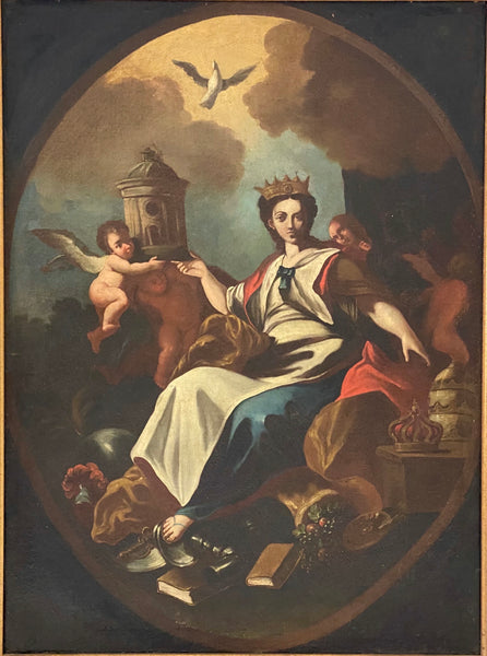 Allegoria del trionfo di Roma . Olio su tela XVIII secolo