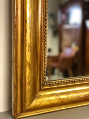 Specchiera lombarda foglia oro . XIX secolo