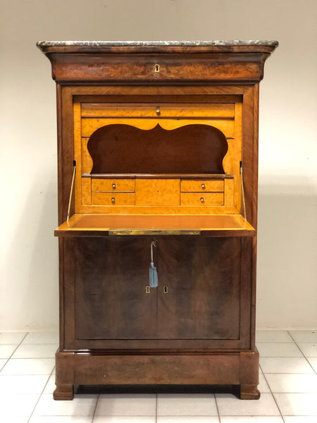 Secretaire cappuccino Carlo X . XIX secolo ( restaurato )