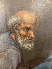 Natività scuola lombarda XVII sec. olio su tavola; 47x37 cm.