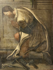 Pala d' altare Madonna con bambino e Santi XVII secolo cerchia di Tanzio da Varallo