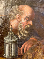 Olio su tela Natività Scuola lombarda XVIII secolo