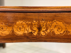 Consolle impero lombarda intarsiata . XIX secolo