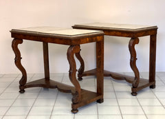 Coppia di Consolles lombarde Carlo X