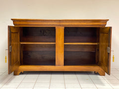 Credenza Carlo X in olmo . Emilia XIX secolo . L 196 cm