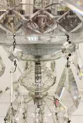 Lampadario cristallo con dieci bracci epoca metà 900