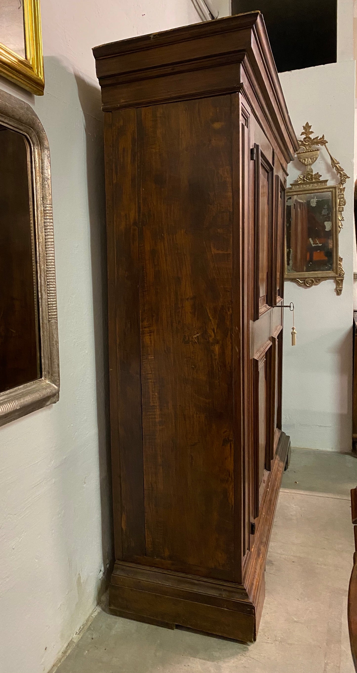 Louis XIV walnut wardrobe. Modena Bologna mid-17th century