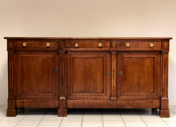 Credenza impero in ciliegio intarsiata ( restaurata )