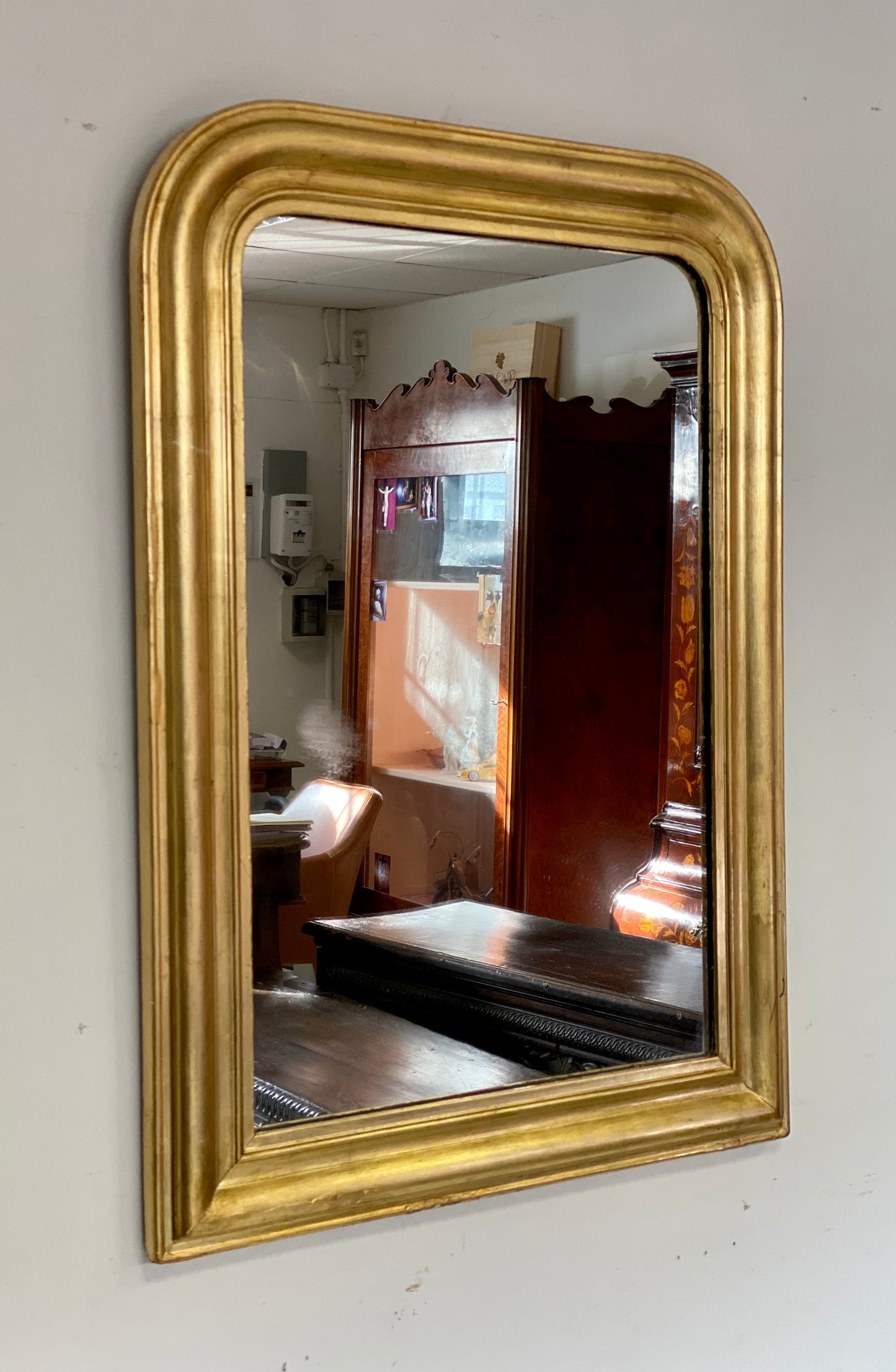 19th century gilded wooden mirror