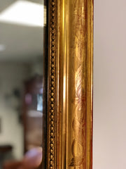 Specchiera lombarda foglia oro . XIX secolo
