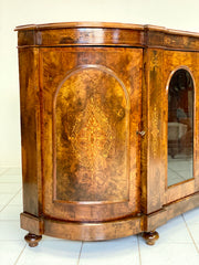 Servante in radica di noce . Inghilterra XIX secolo ( restaurata )