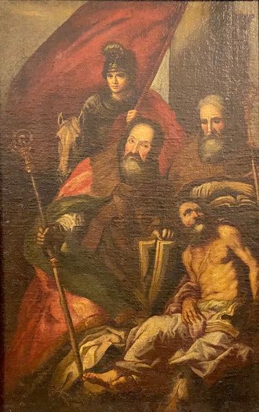 I quattro santi olio su tela. XVII secolo