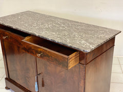 Credenza Carlo X in piuma di mogano XIX secolo ( restaurata )