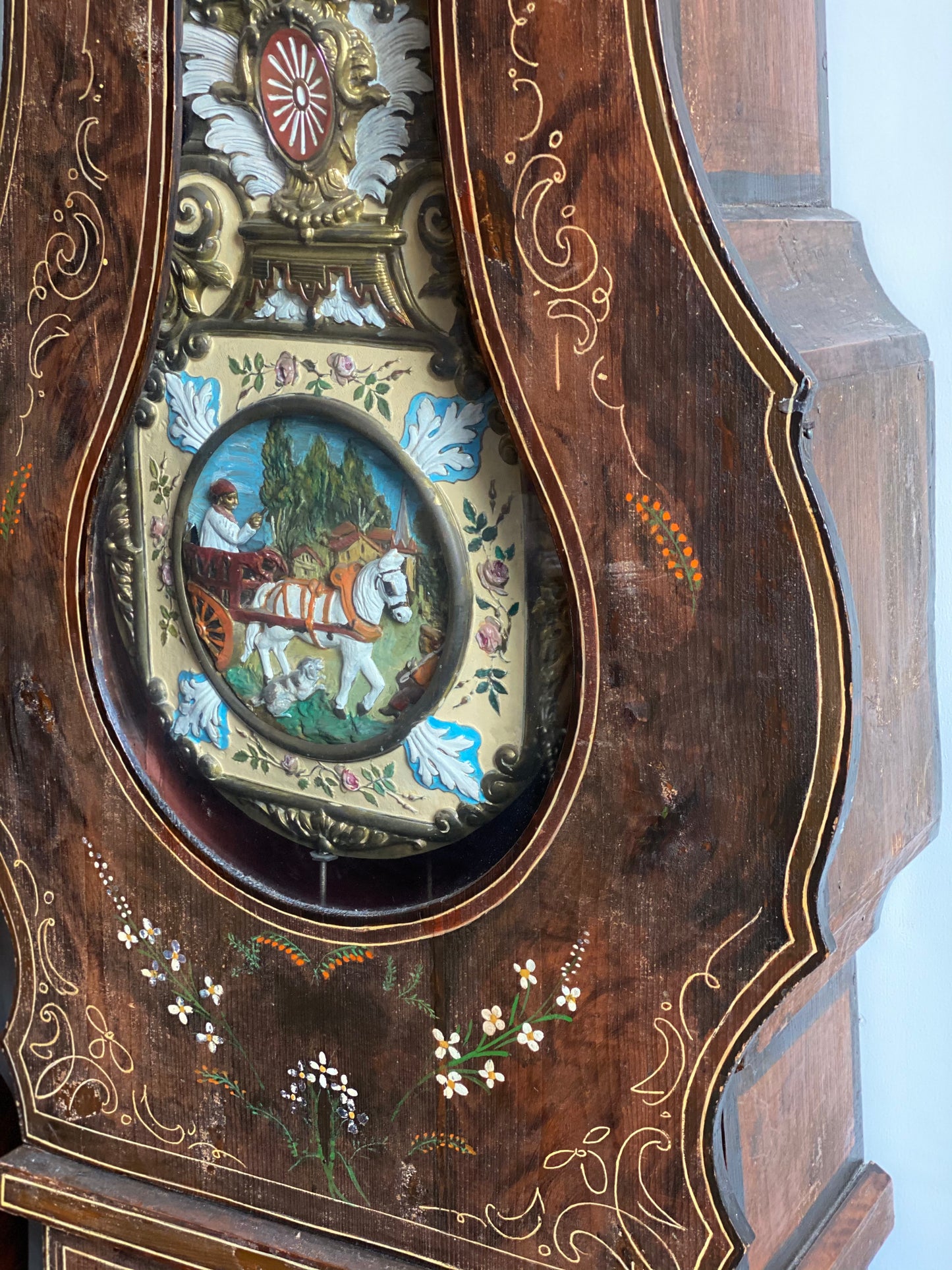 Orologio a pendolo a colonna . XIX secolo