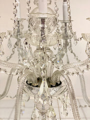 Lampadario cristallo con dieci bracci epoca metà 900