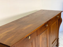 Credenza impero in noce con colonne a bretelle