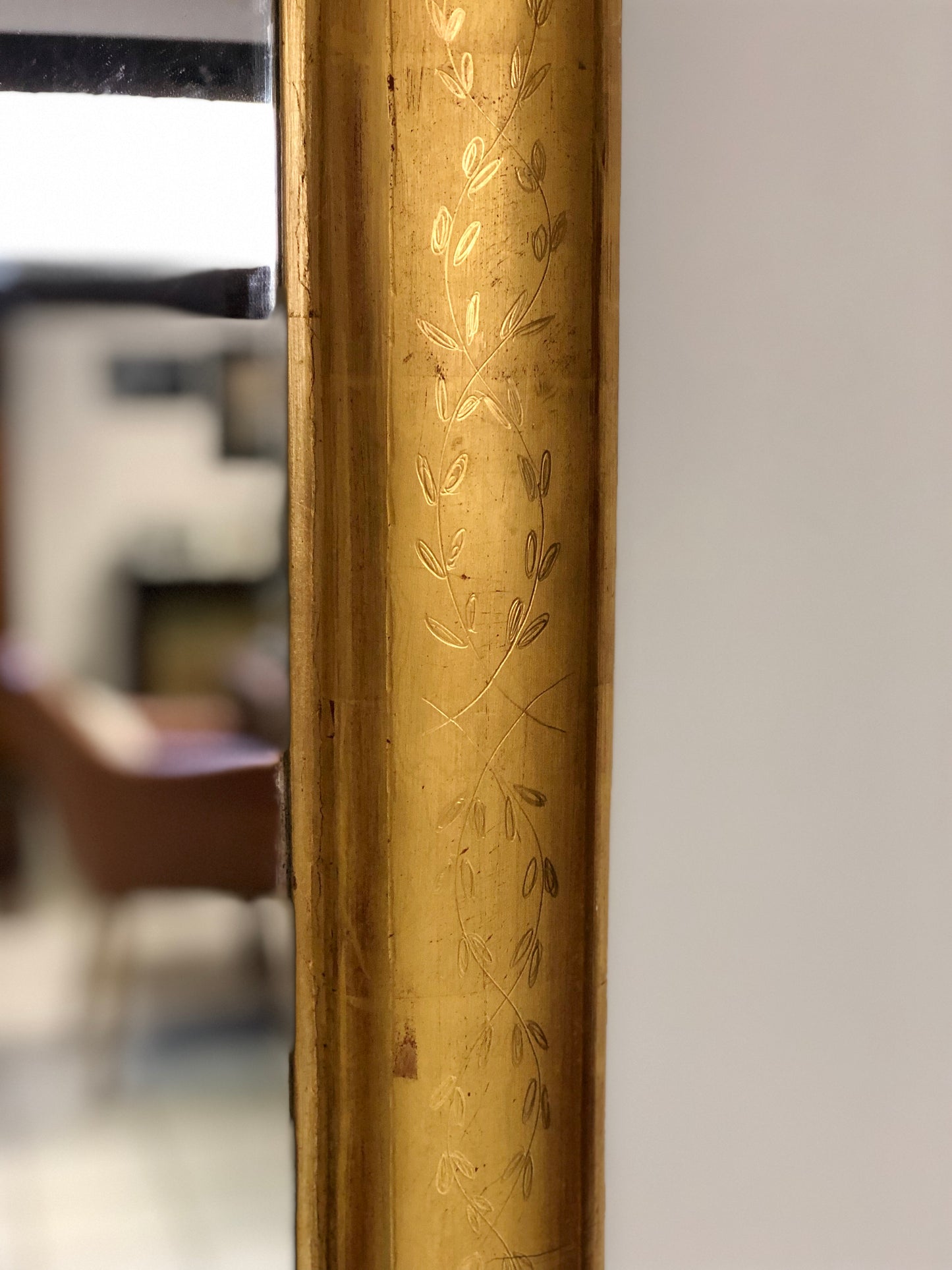 Lombard gold leaf mirror, mid-19th century