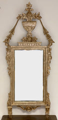 Specchiera epoca impero lombarda foglia argento . Inizio XIX secolo