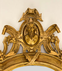 Specchiera in legno intagliato e dorato. Lombardia primo 800
