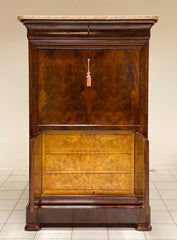 Secretaries Carlo X piuma mogano . XIX secolo