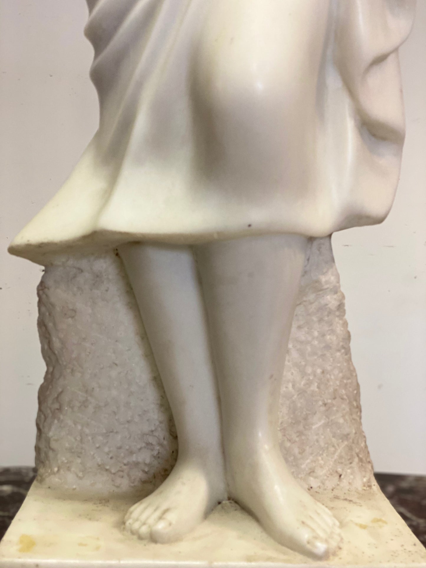 Scultura dama in marmo Carrara firmata .XIX secolo