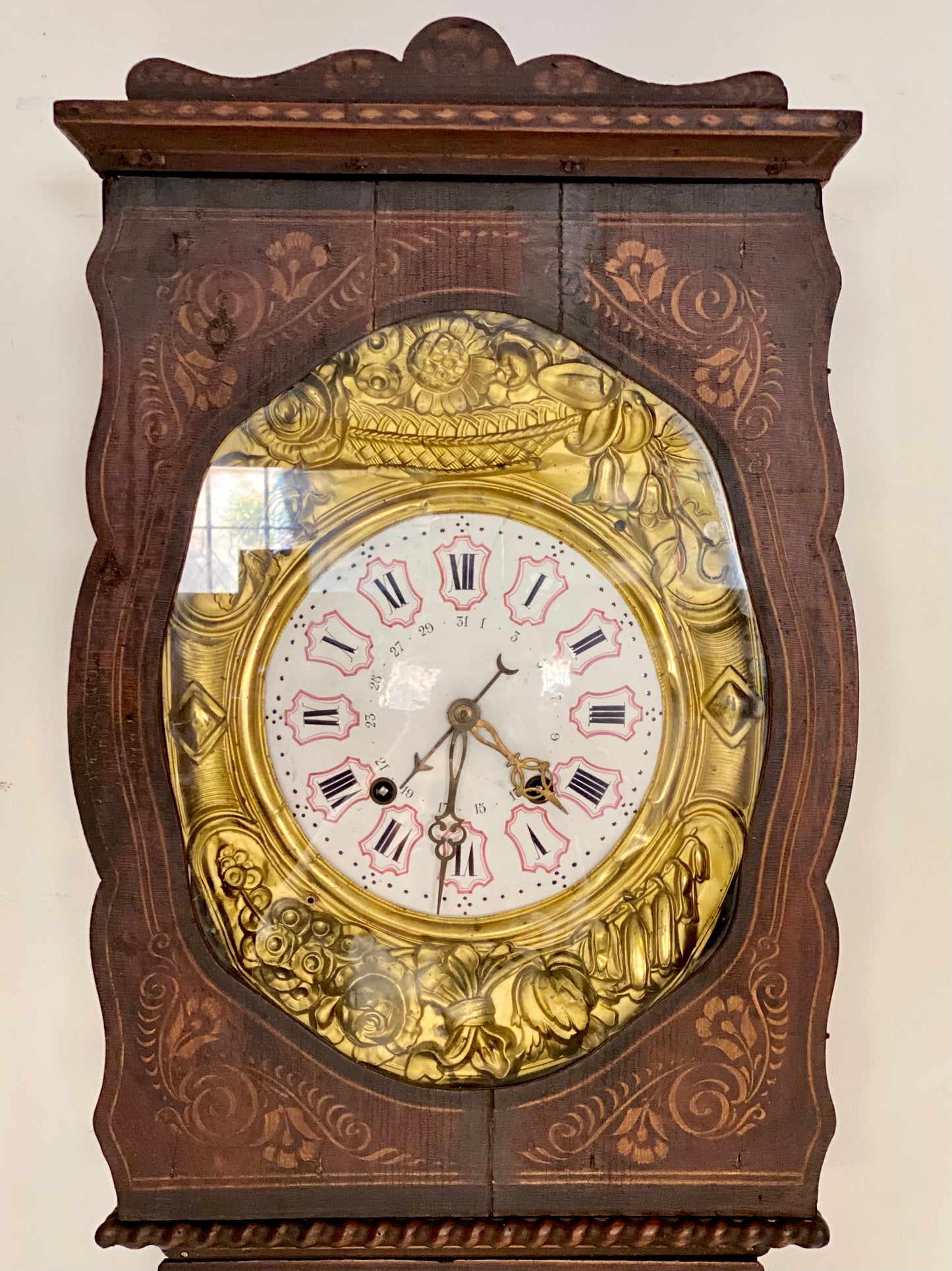 Orologio a pendolo a torre . Metà XIX secolo . Restaurato
