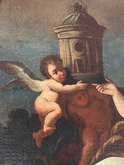 Allegoria del trionfo di Roma . Olio su tela XVIII secolo