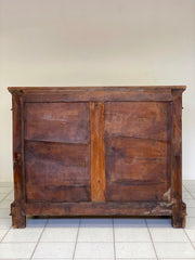 Credenza lombarda due porte noce e radica .XIX secolo