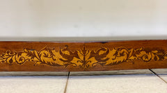 Consolle impero lombarda intarsiata . XIX secolo