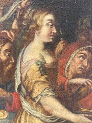 Olio su tela. Banchetto XVII secolo