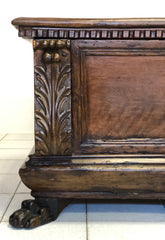 Cassapanca lombarda cremonese . XVII secolo (rare dimensioni )
