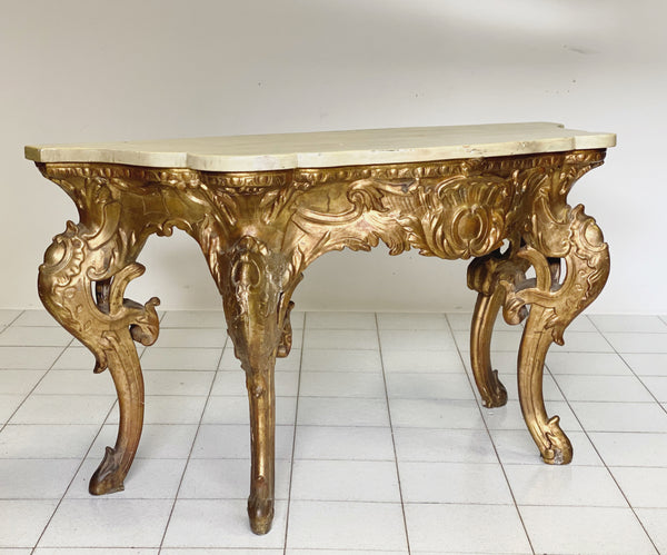 Consolle lombarda brescia Milano oro zecchino . Luigi XV